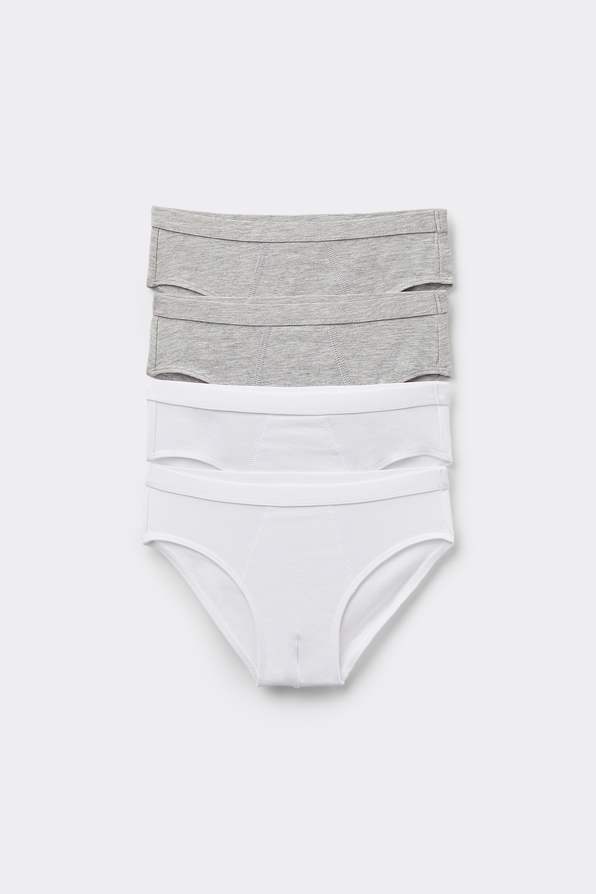 4 Pairs of Boys' Basic Cotton Briefs