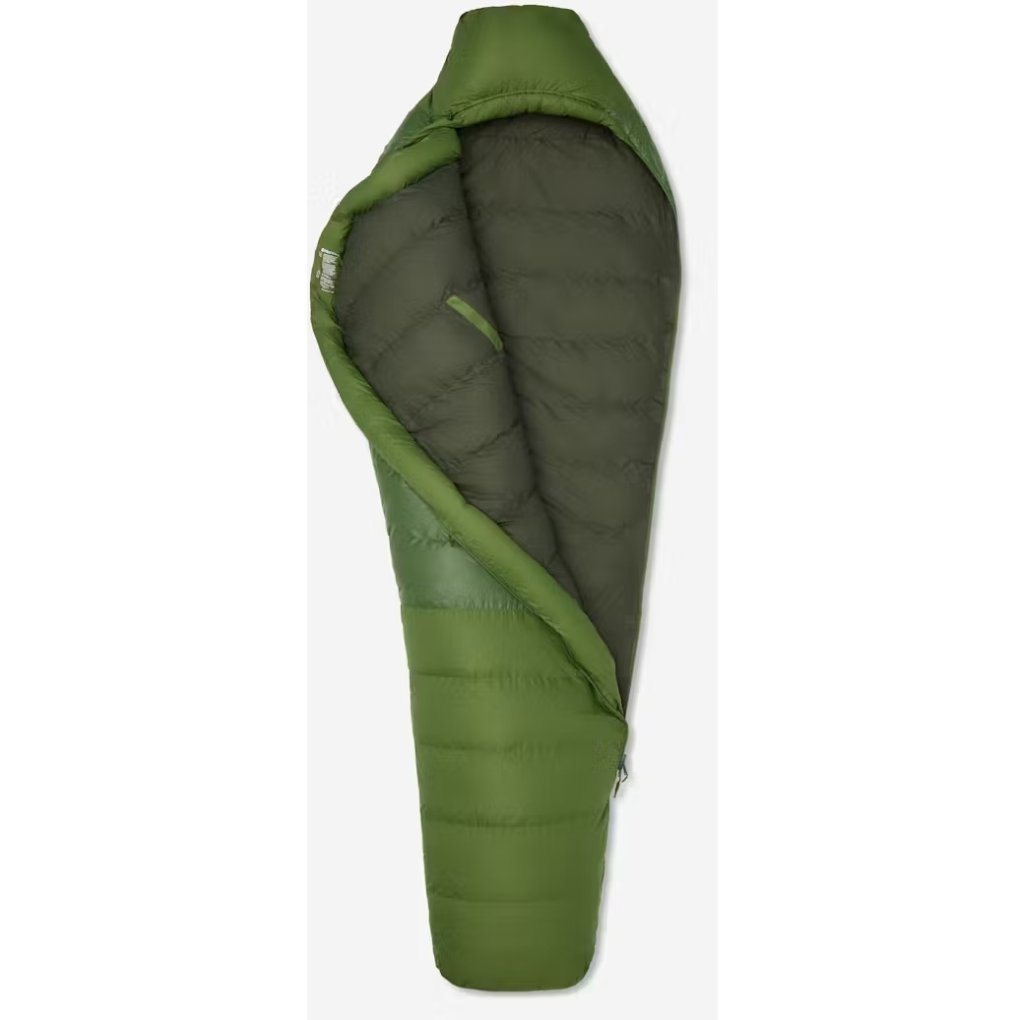 Marmot Mad River 30 Long Down Sleeping Bag - Zip left - foliage/rosin green
