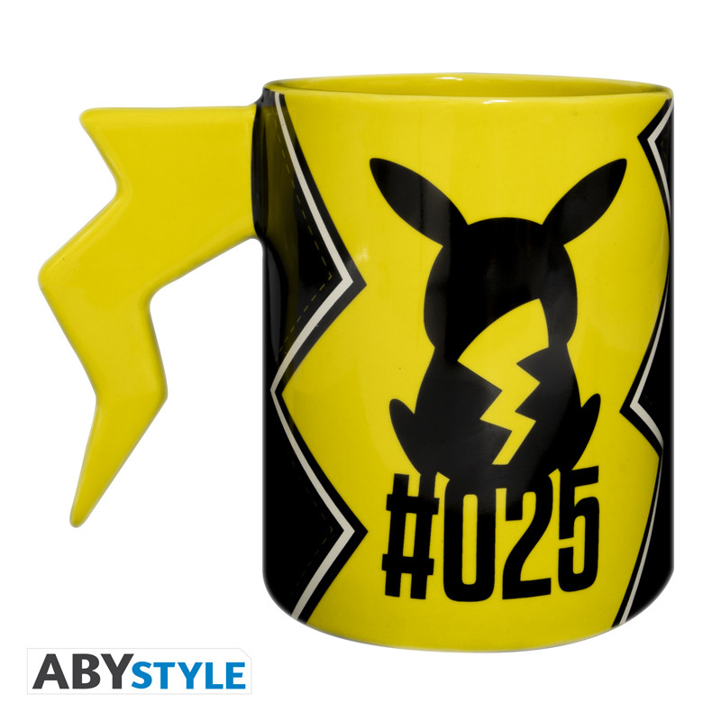 POKEMON Mug 3D handle Pikachu lightening bolt