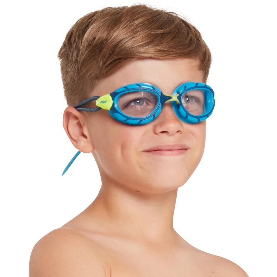 Zoggs Predator Junior Swimming Goggles Kids - Blue/Lime/Clear