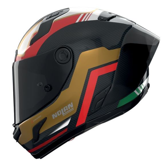 Nolan X-804 RS PIEGA Full-Face Helmet - Carbon / YellowRef: NL1704
