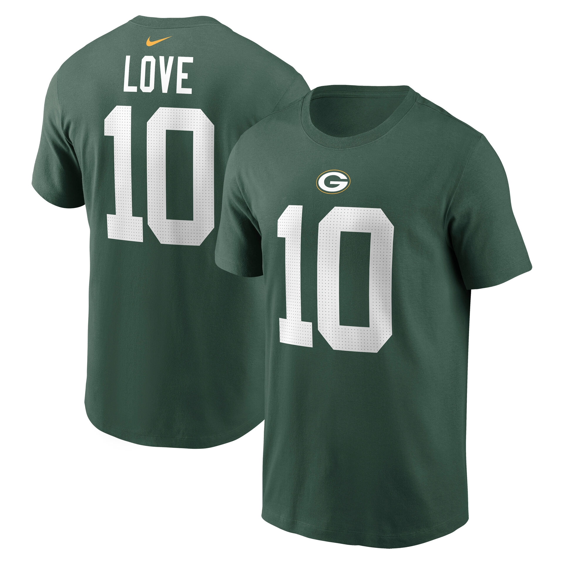 Jordan Love #10 Green Bay Packers Nike Player NFL T-Shirt Green