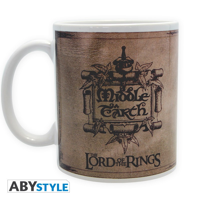 THE LORD OF THE RINGS Mug Rohan and Gondor map