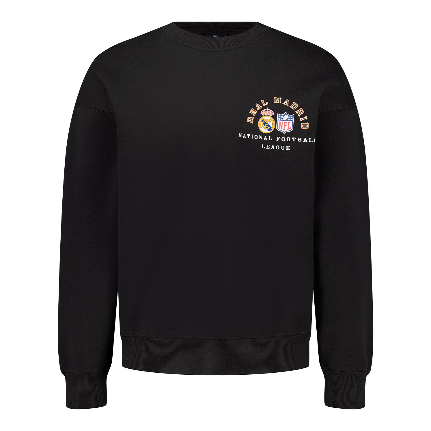 Mens Real Madrid x NFL Crew Sweatshirt Black