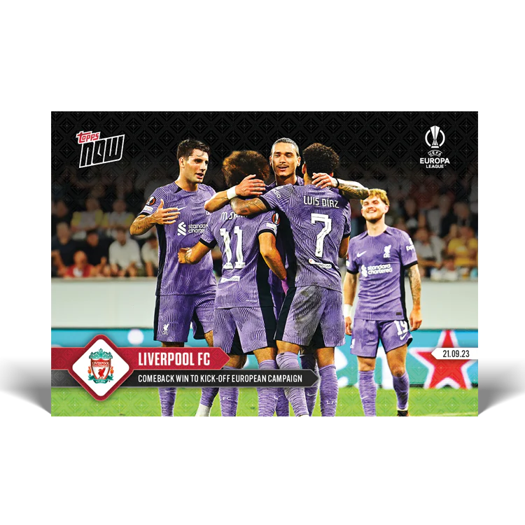 Topps UK - Liverpool FC - Comeback win to kick-off European campaign - UEL TOPPS NOW® Card #5