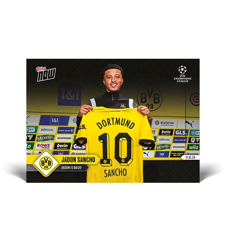 Topps UK - Jadon Sancho - Jadon is back! - UCL TOPPS NOW® Card #88