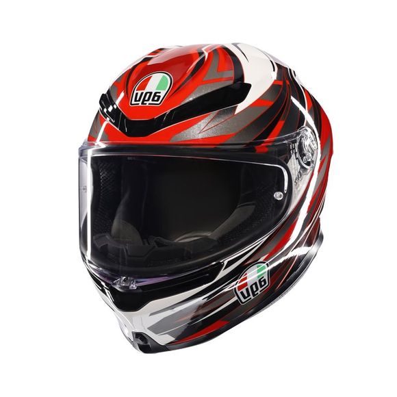 Casque intégral AGV K-6 S - REEVAL - Blanc / RougeRef : AG1047