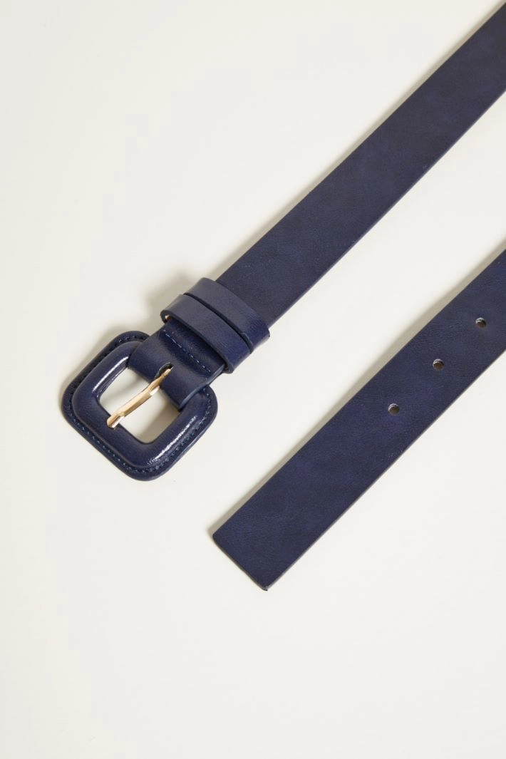 Belt with covered buckle - BLUE