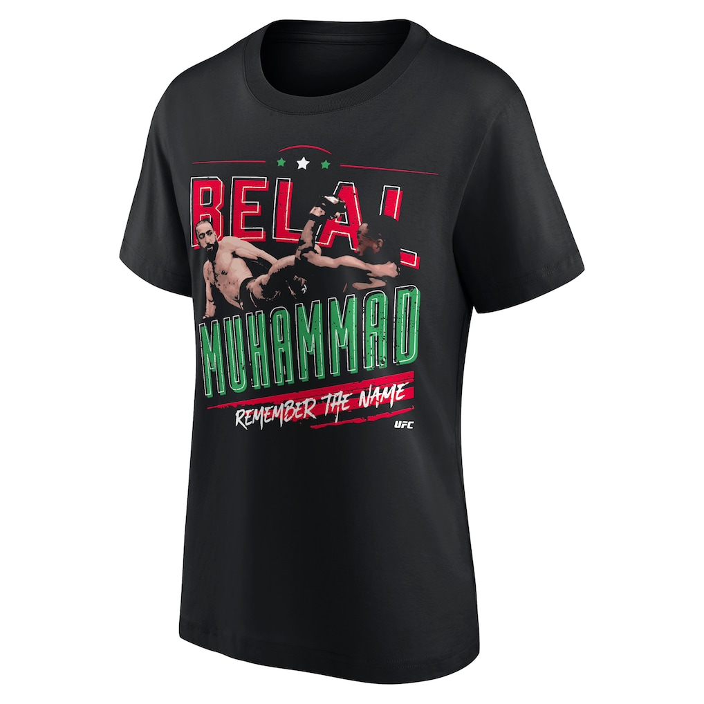 UFC Belal Muhammad Remember The Name T-Shirt - Black - Womens