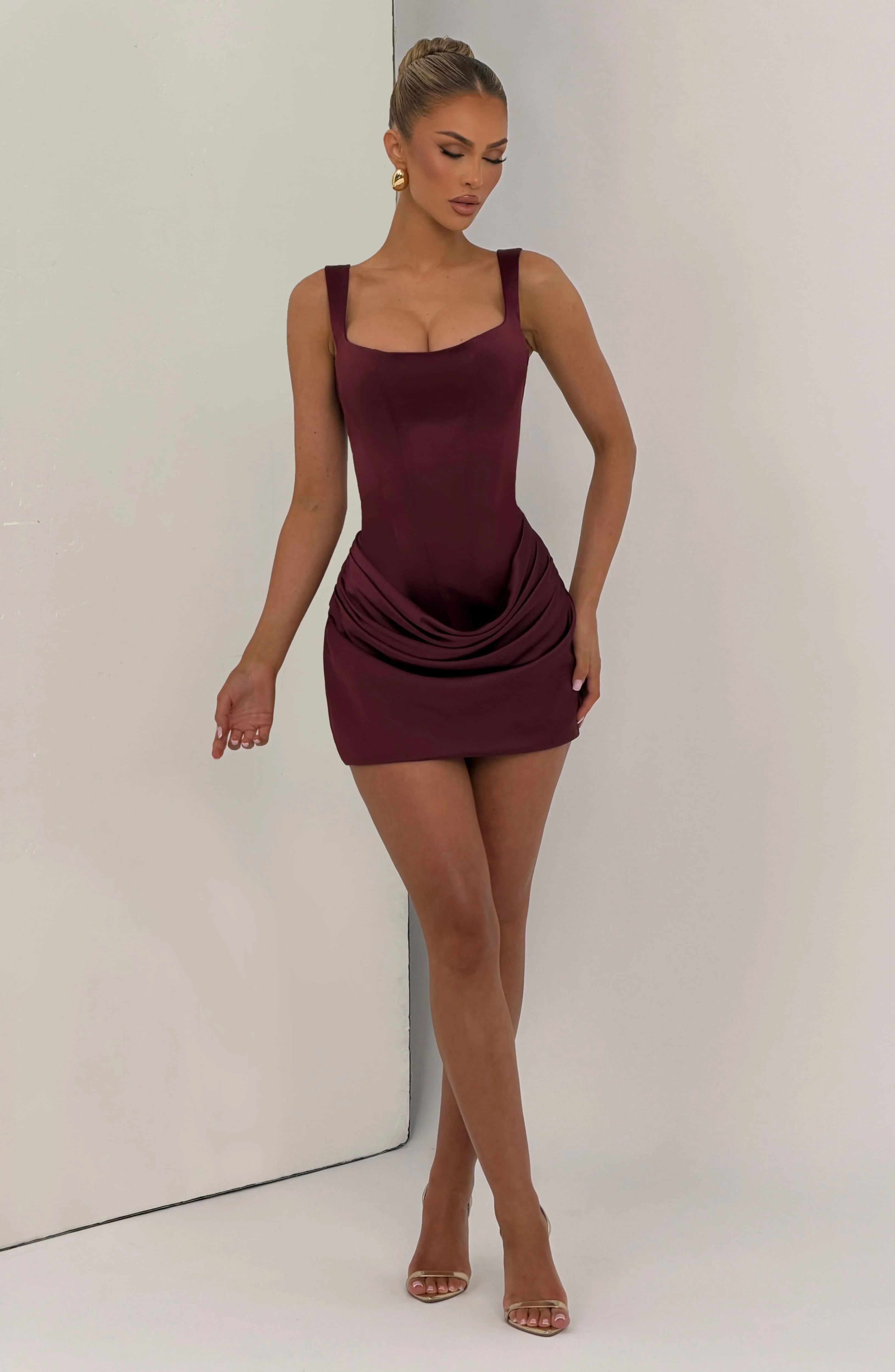 Imogen Mini Dress - Cherry Lacquer