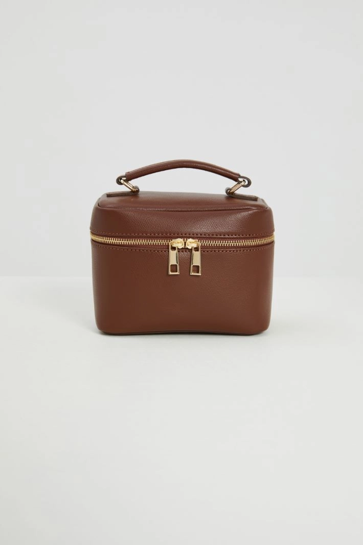 Crossbody bucket bag - BROWN GOLD