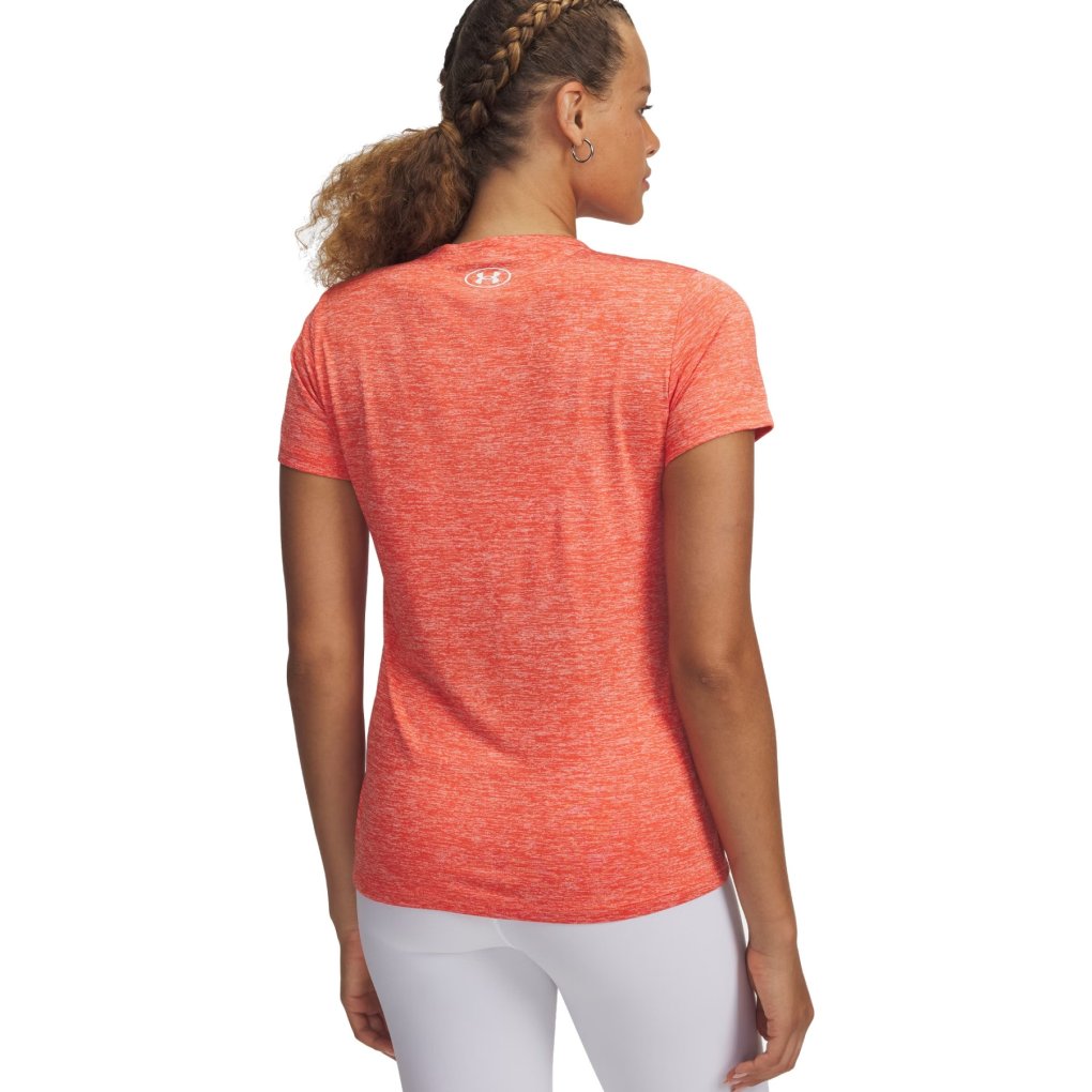 Under Armour UA Tech™ Twist V-Neck Short Sleeve Shirt Women - Fire/White