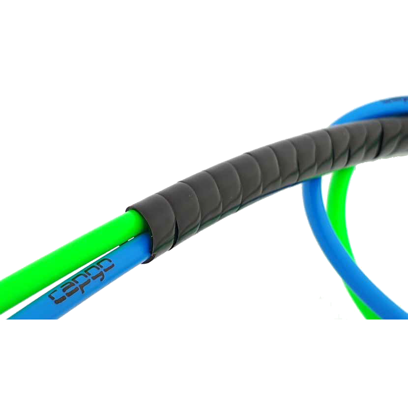 capgo Spiral Hose - Blue Line | for Organization of Wires/Cable Housings - black | 2000mm