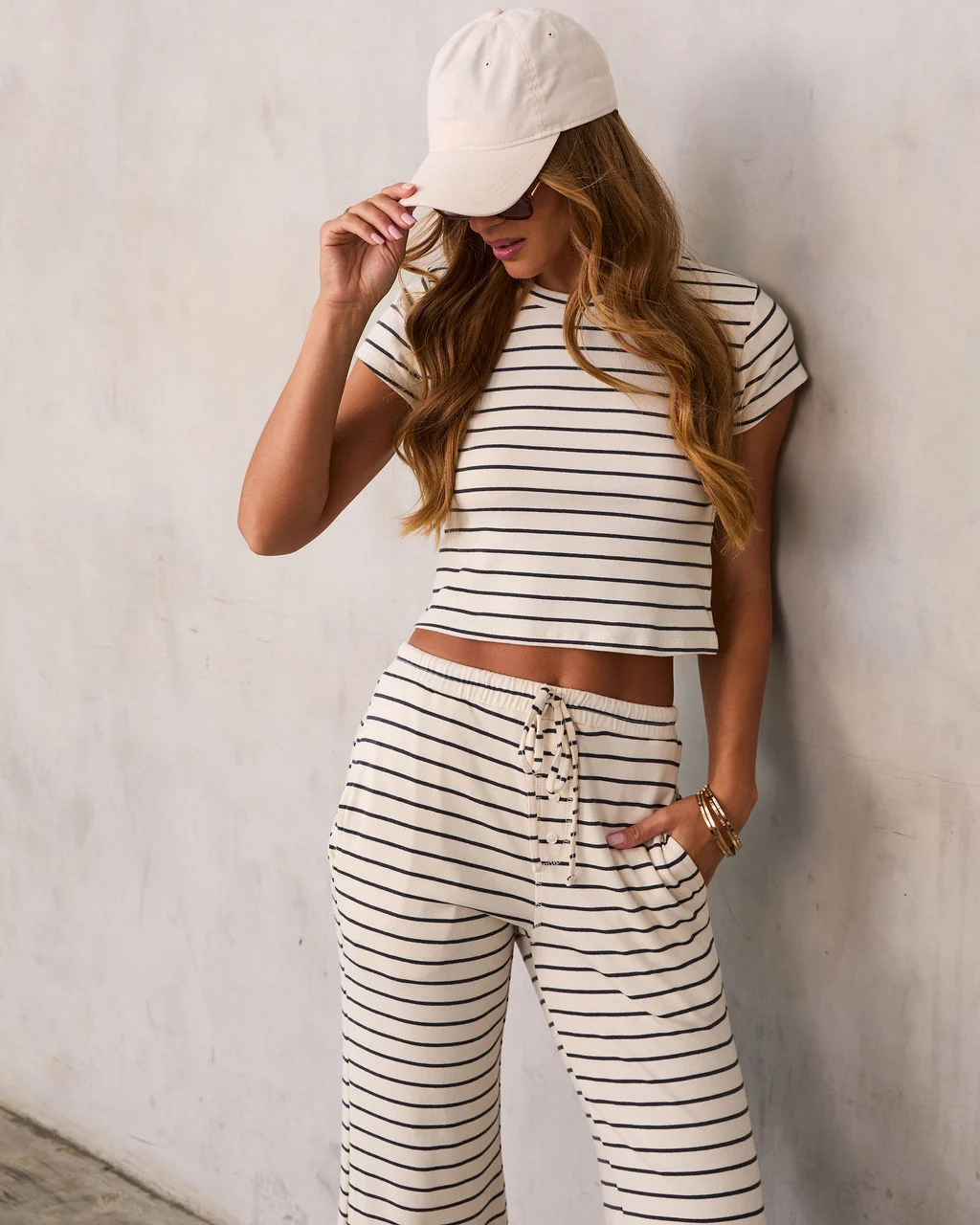 Albion Crop Striped Top
