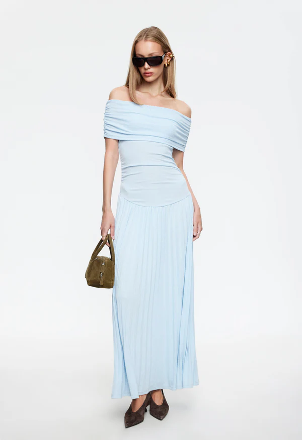 Field of Dreams Light Blue Lace Midi Dress