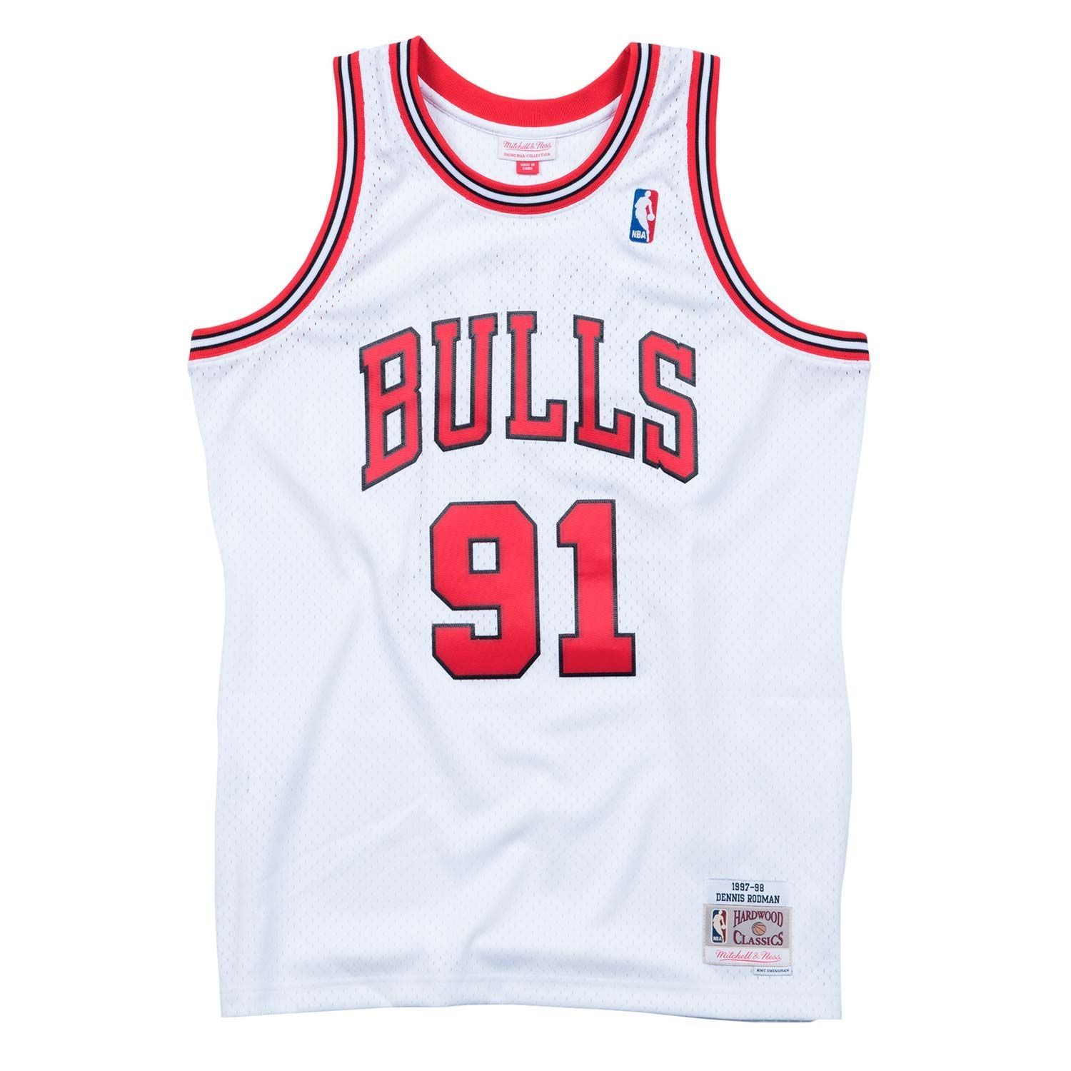 Dennis Rodman #91 Chicago Bulls 1997-98 Swingman NBA Jersey White