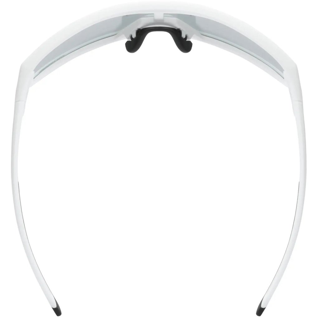 Uvex skyryse V Cycling Glasses - white matt/litemirror silver