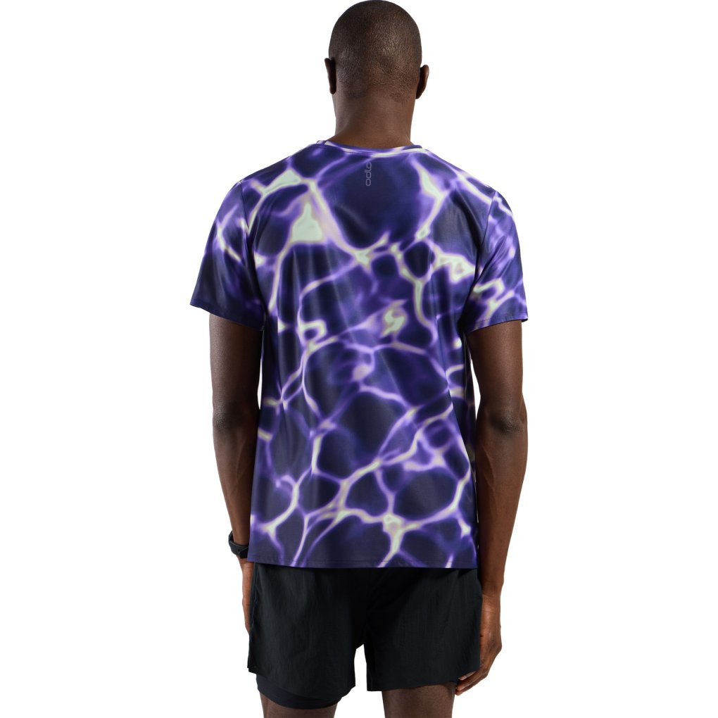 Odlo Zeroweight Chill-Tec Print Running T-Shirt Men - afterparty