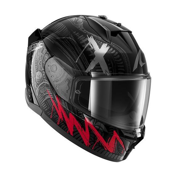 Shark D-SKWAL 3 SHIEVER Full Face Helmet - Black / RedRef: SH1842-C60038