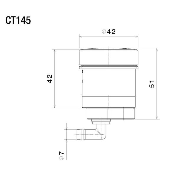 Bocal de maître cylindre Rizoma PURE POUR EMBRAYAGE Universel - NoirRef : RZ0713