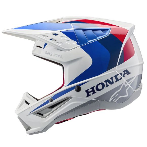 Casque cross Alpinestars S-M5 - HONDA 2024 - Bleu / RougeRef : AP3166