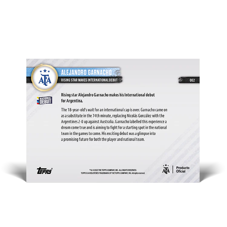 Topps UK - Rising star makes international debut - TOPPS NOW® Card #2