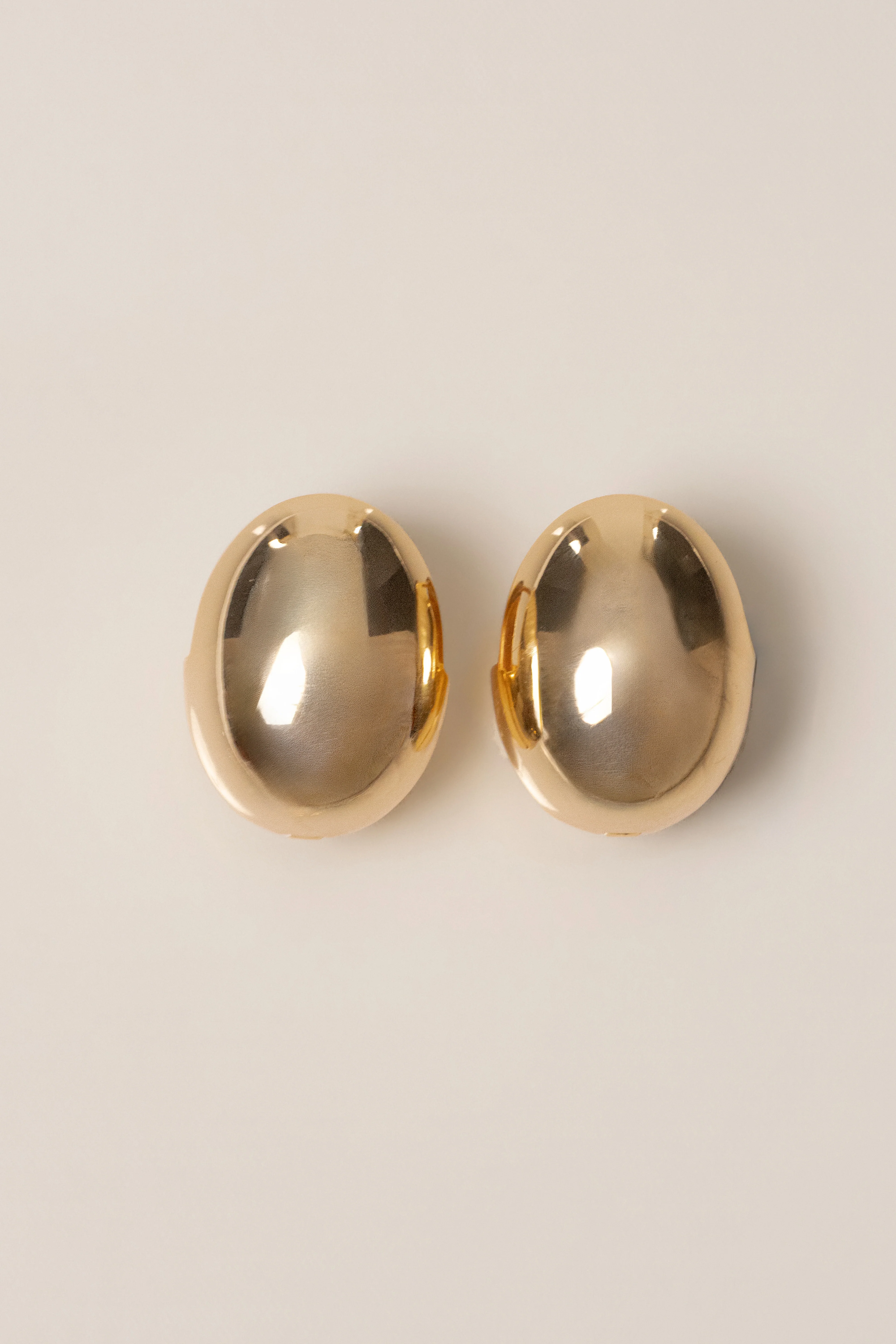 Gold Lia Dome Earrings