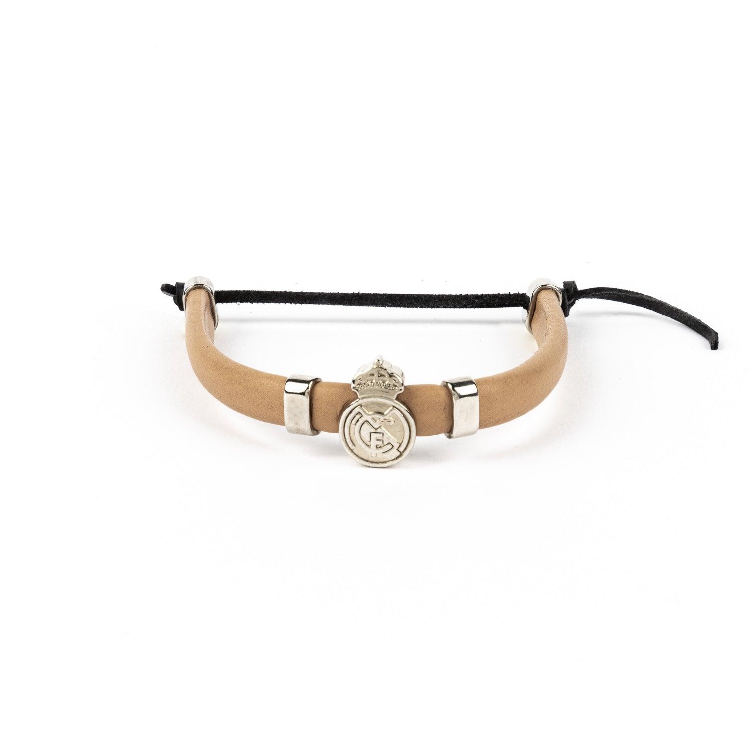 Real Madrid Leather Bracelet Camel