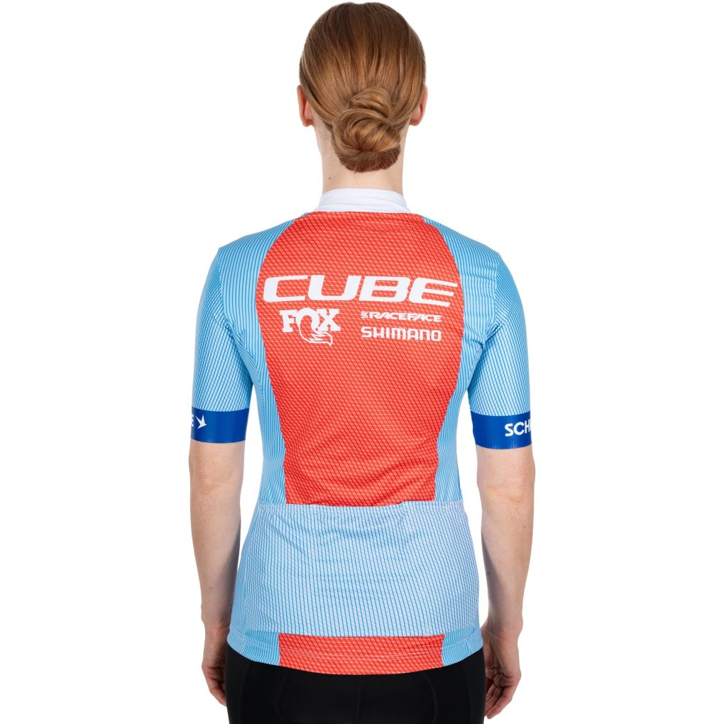 CUBE X Factory Racing Shortsleeve Road/XC Jersey Women - blue´n´orange
