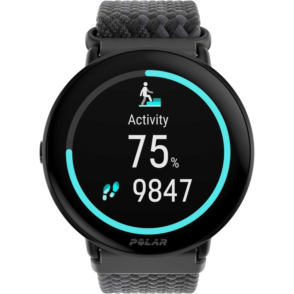 Polar Ignite 3 GPS Fitness Watch - Braided Yarn - black