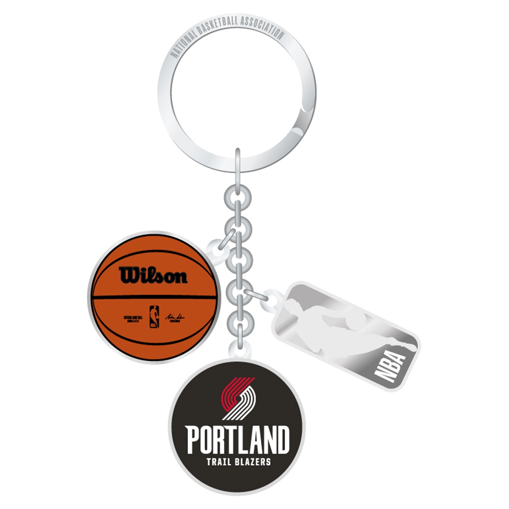 Portland Trail Blazers NBA Charm Key Ring