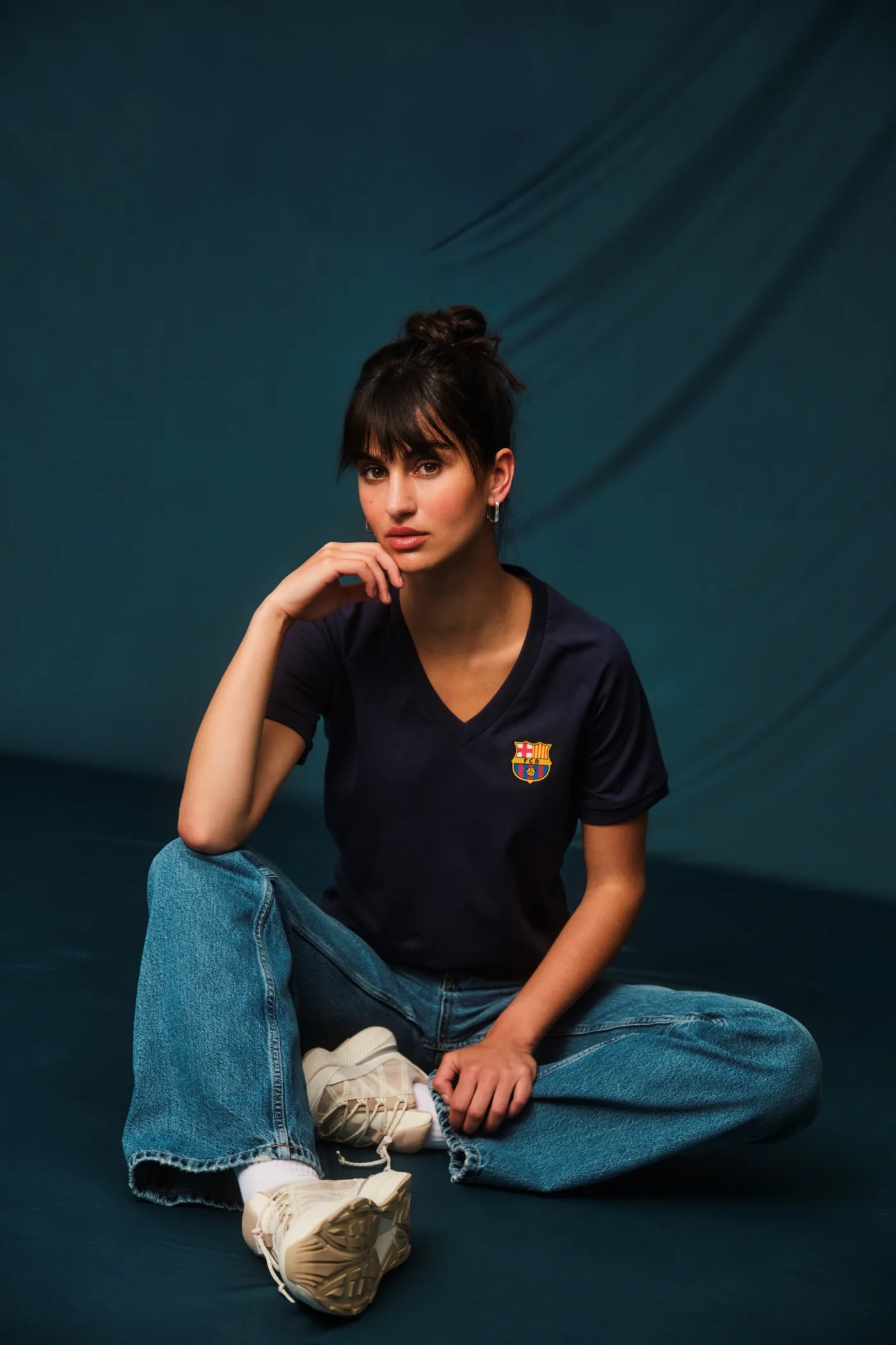 T-Shirt Navy Blue Barça - Woman