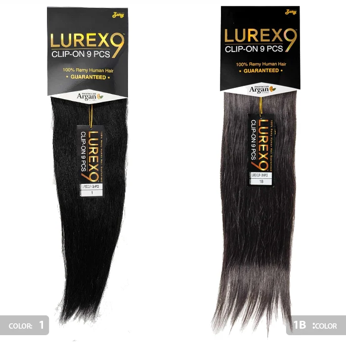 Zury Sis Lurex 100% Remy Human Hair Clip-On Weave - STRAIGHT 9 PCS 10-14