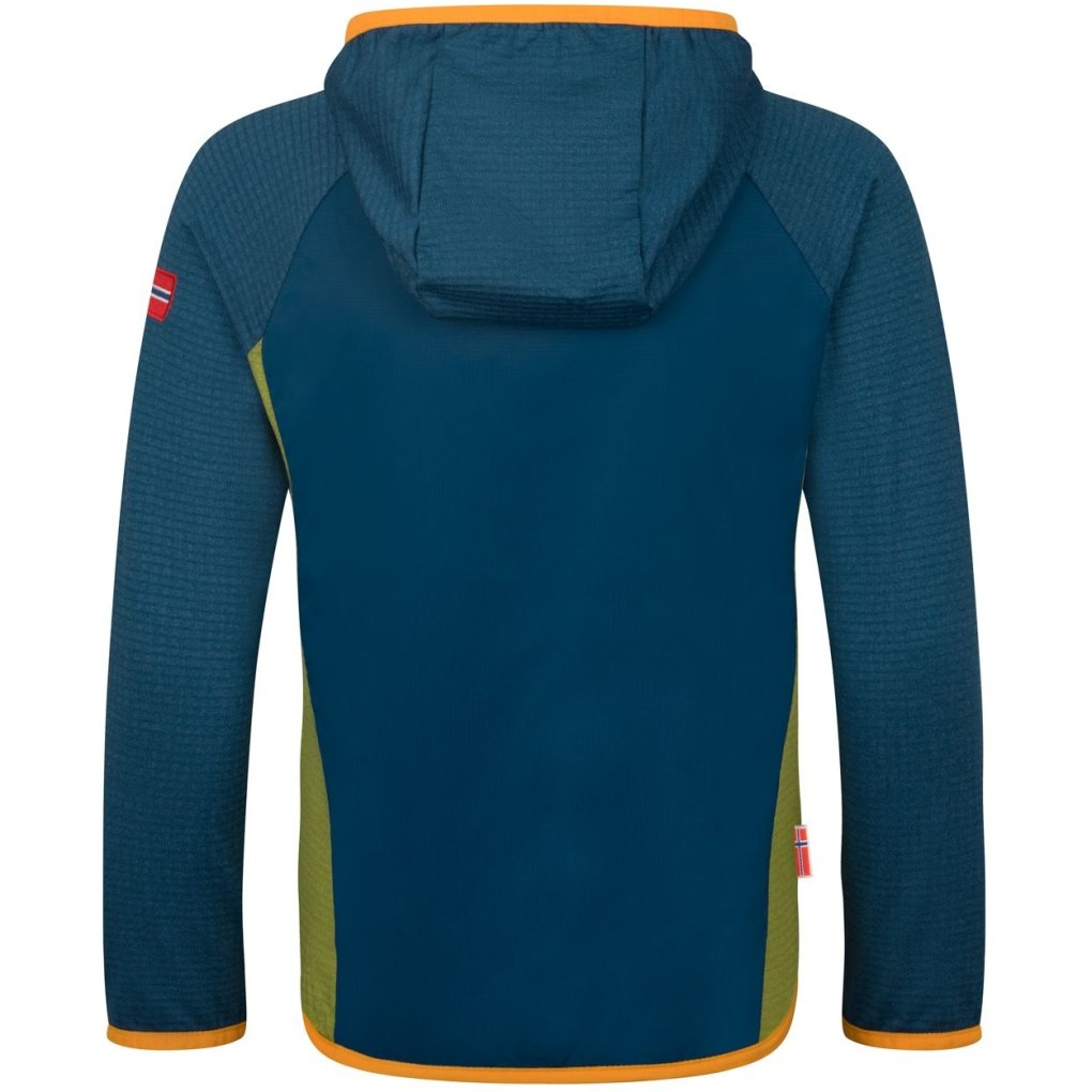 Trollkids Seiland Jacket Kids - Madeira Blue/Pear Green/Sahara Sunset