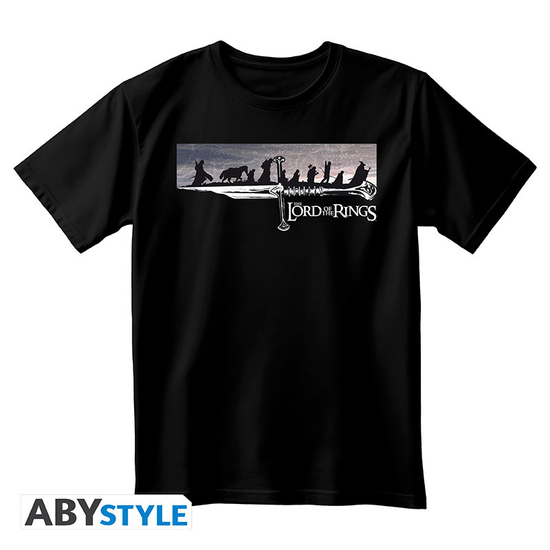 THE LORD OF THE RINGS Unisex black Tshirt The Fellowship