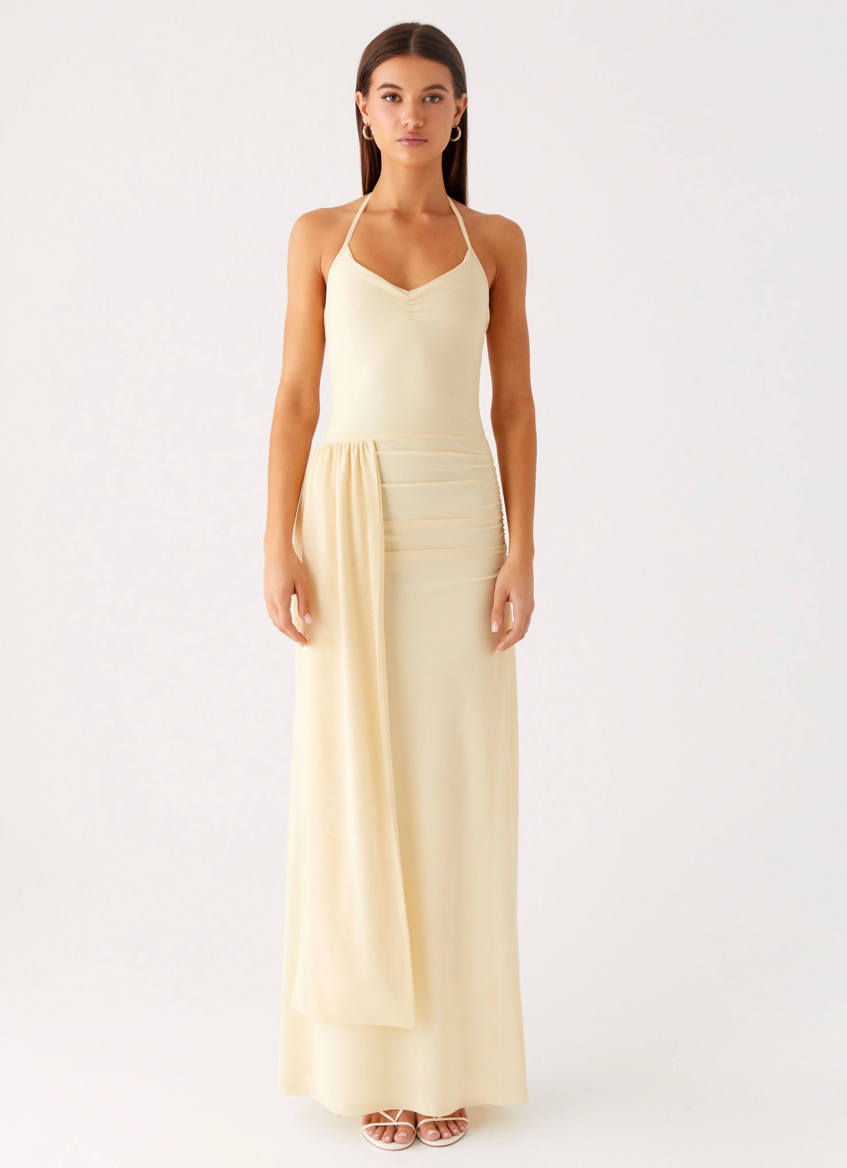Signal Halter Maxi Dress - Sunny Yellow