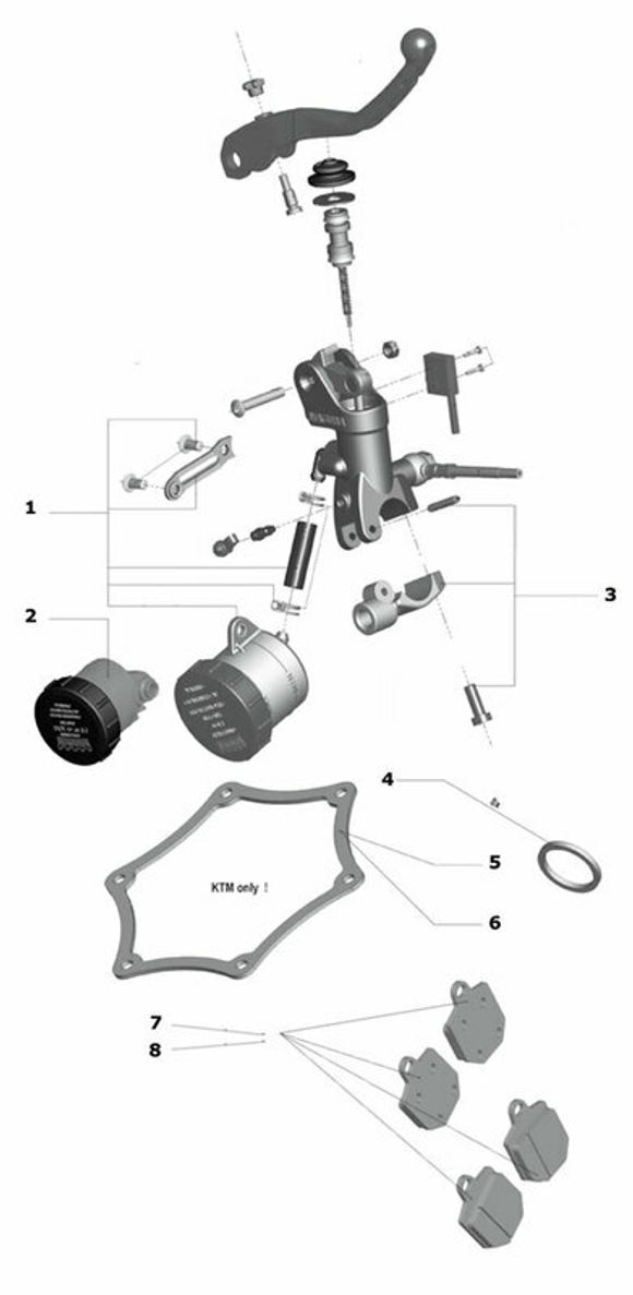 Magura KIT8JTS SPY CALIPER Master Cylinder Repair Kit UniversalRef: Gu00043A / 1044310
