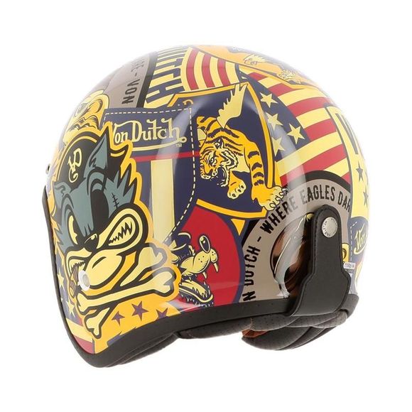 Helstons VON DUTCH BIG CAT jet helmet - Black / GrayRef : HS1341