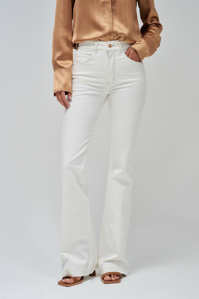 UNBLEACHED FAITH PUSH IN FLARE JEANS