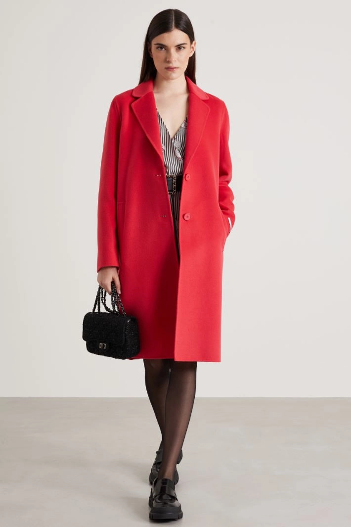 Single-breasted coat - RED