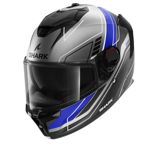 Shark SPARTAN GT PRO CARBON full face helmet - TORYAN - Gray / BlueRef: SH1663-C48121
