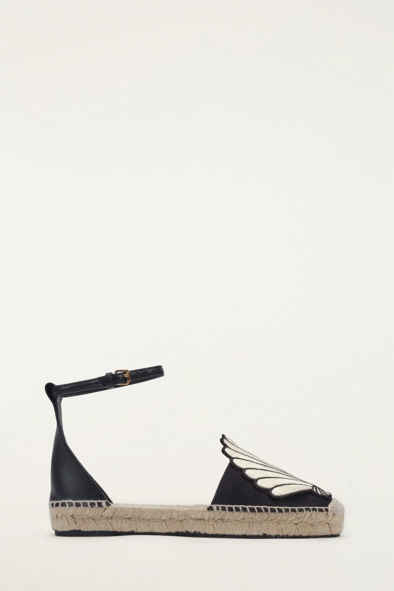 Black 3D Shell Iconic Espadrille Sandal