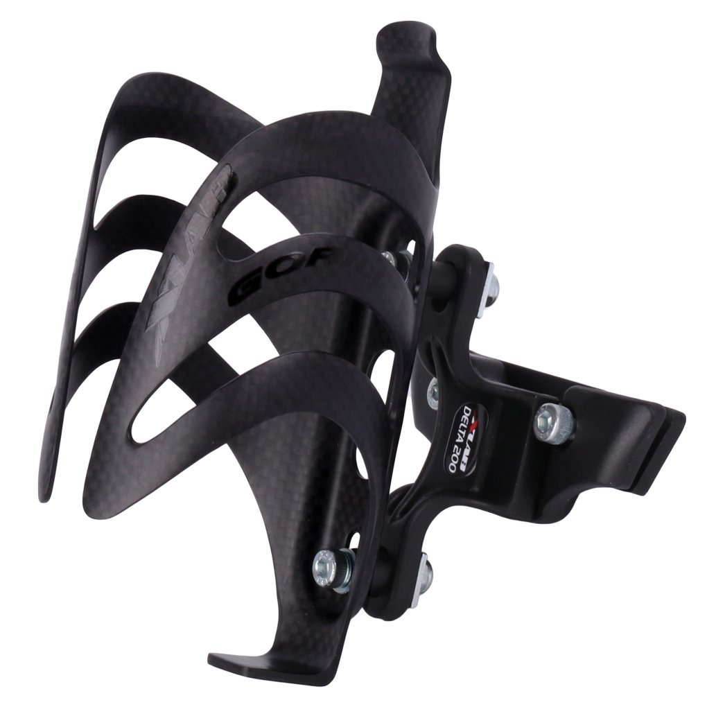 XLAB Delta 200 Adaptor + Gorilla Carbon Bottle Cage - black matt