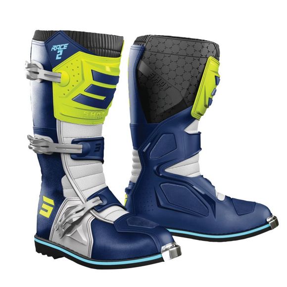 Bottes cross Shot RACE 2 ENFANT - Bleu / JauneRef : SO2328-C47060