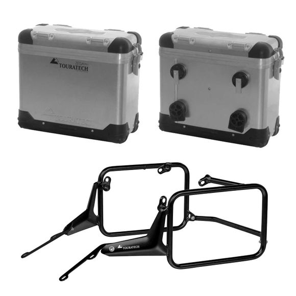 Touratech suitcase Complete kit ZEGA Pro 31/31 - Black support included - AluminumBMW 1300 R 1300 GS - 2023 - 2026Ref: Trt01266A / 01-035-5750-0
