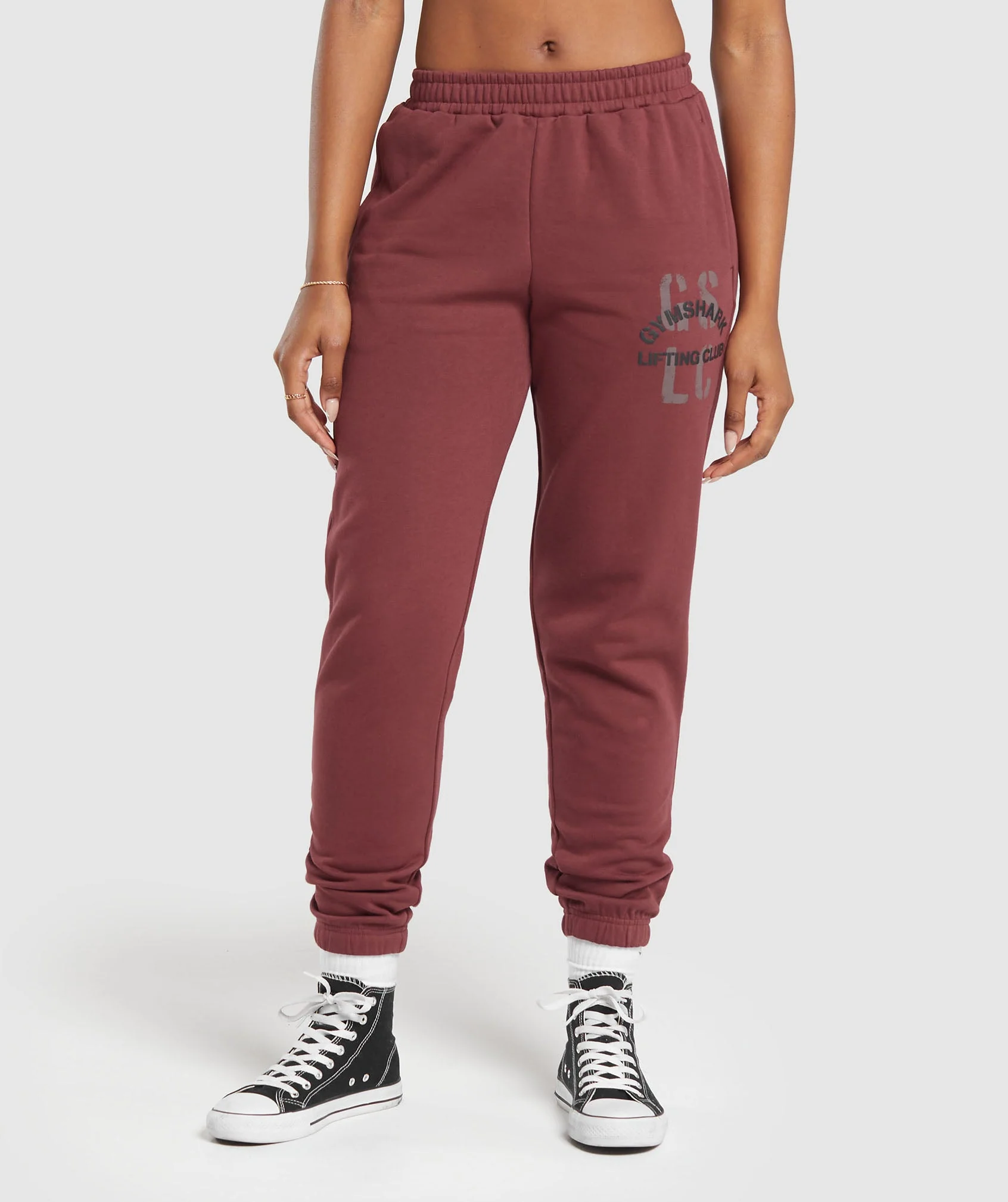 Built Graphic Joggers Washed Burgundy
