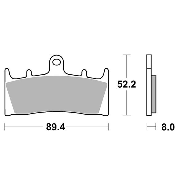 SBS 686HF Organic Front Brake PadsRef: 686HF / 686000