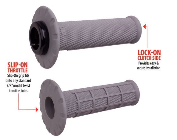 Handlebars Odi Universal Lock-on Semi-Gaufré-Gray/Universal SilverRef: Odi00127A / 1129634002