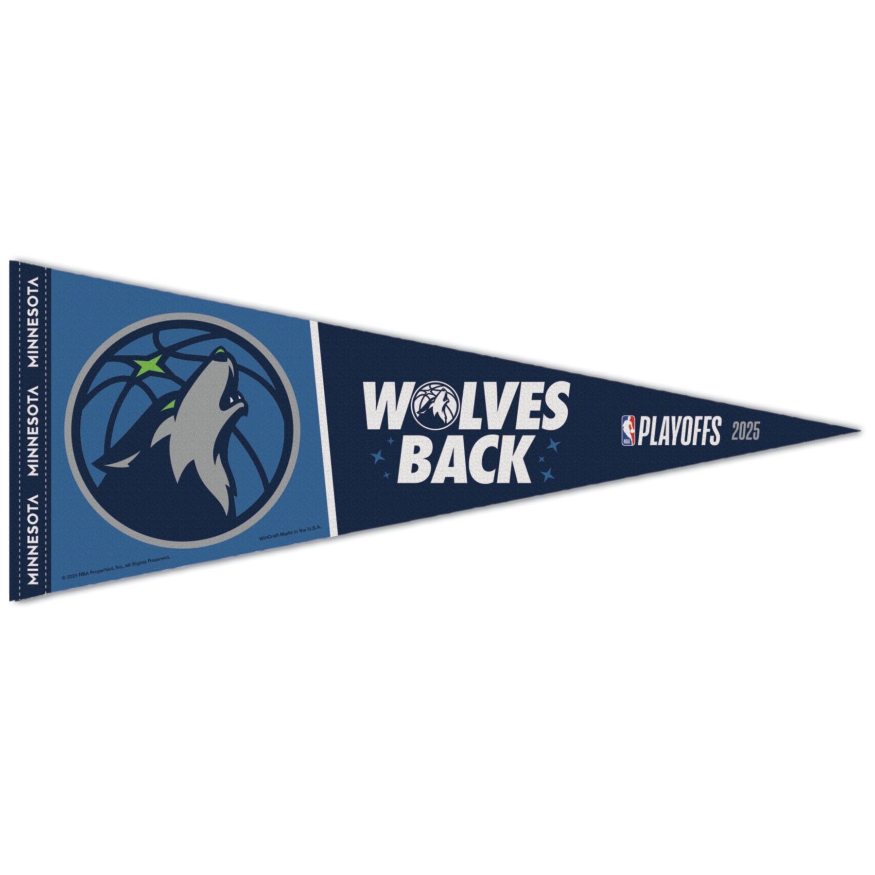 Minnesota Timberwolves Wolves Back Premium NBA Pennant