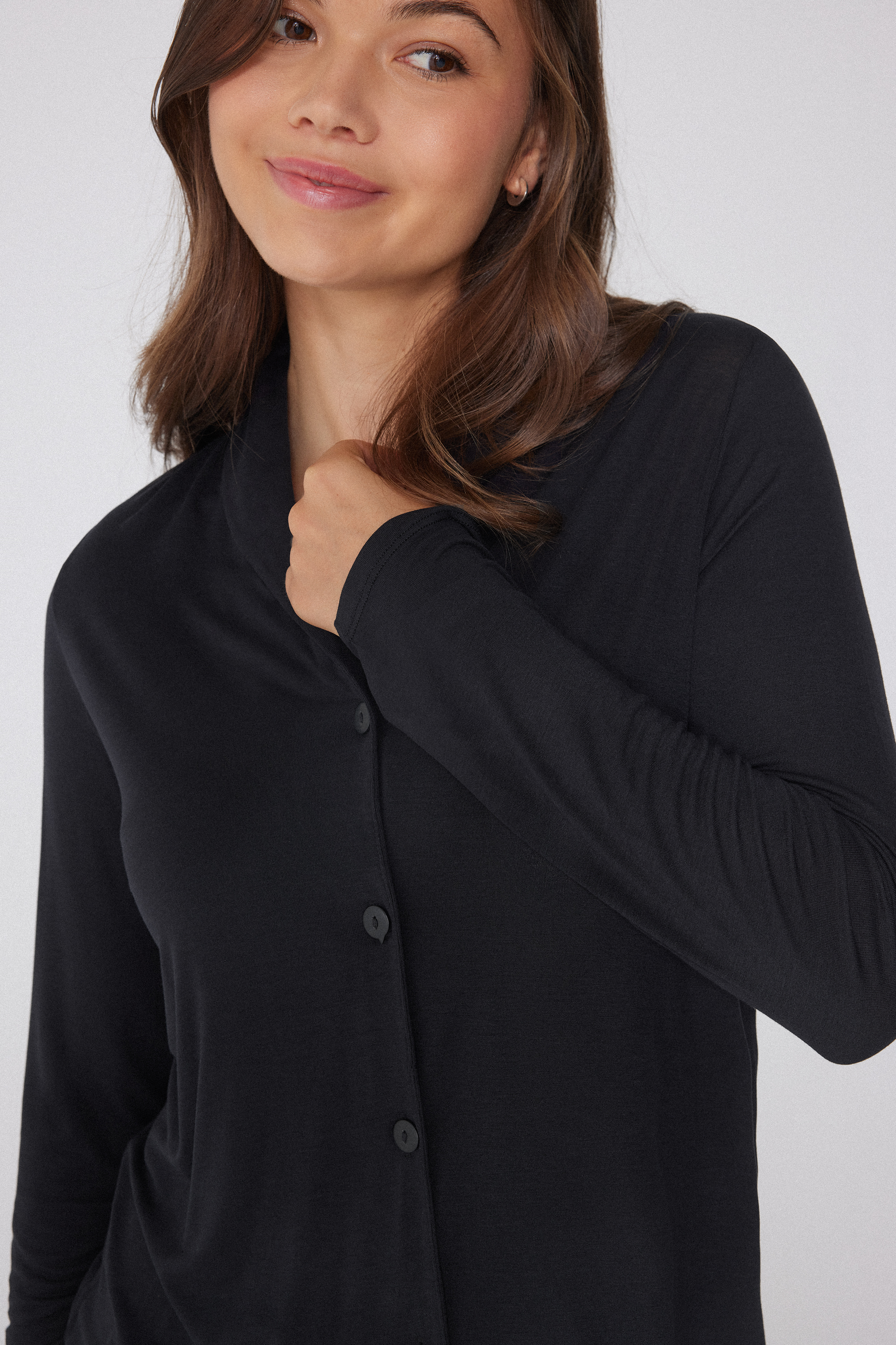 Long Open Viscose Pyjamas